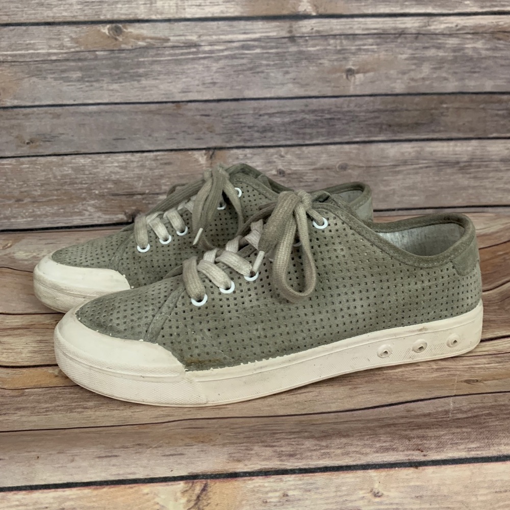 Rag & Bone Laser-cut suede sneakers